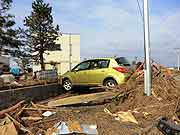 東日本大震災 津波被災地(宮城県名取市 2011年3月22日)