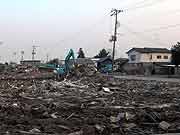 東日本大震災 津波被災地(宮城県名取市 2011年4月13日)