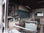 被災した門脇小学校 (宮城県石巻市・門脇小学校 2011年7月22日)